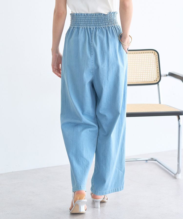 earth music&ecology「冷感2タックイージーワイドデニム」|デニム|