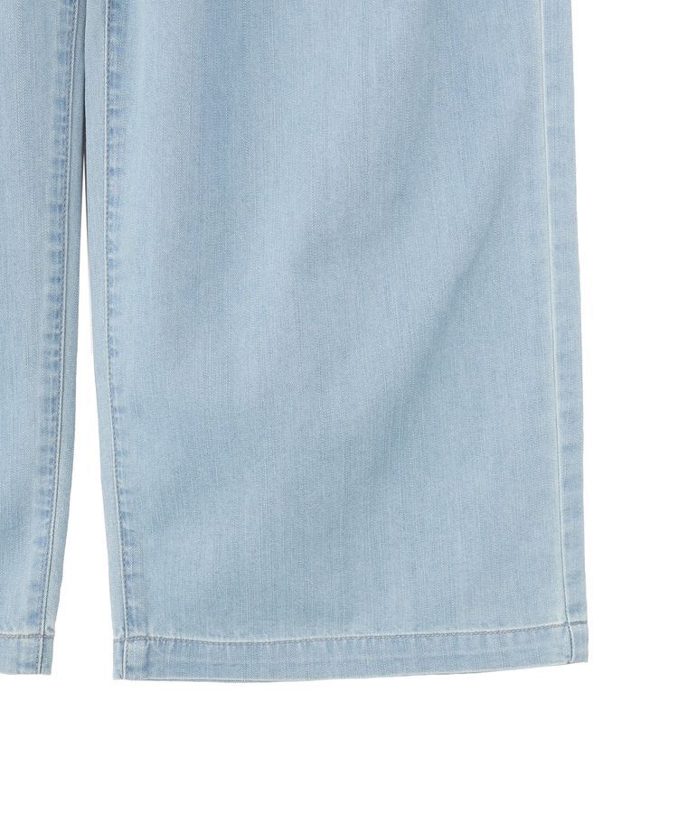 earth music&ecology「冷感2タックイージーワイドデニム」|デニム|