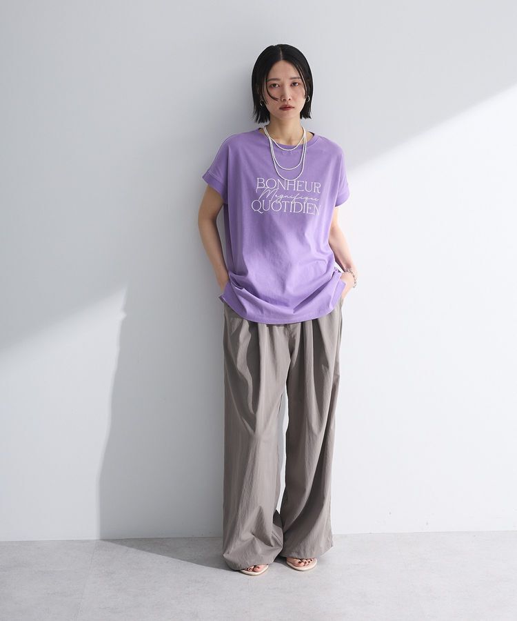 Green Parks「フレンチスリーブ筆記体ロゴチュニック」|チュニック|