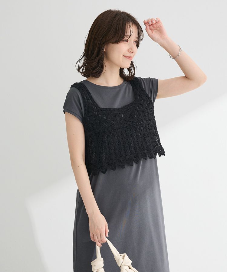 Green Parks「SET2点クロシェベスト＋ワンピース」|ワンピース|