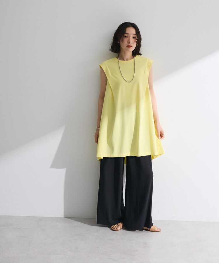 Green Parks「配色ステッチノースリーブチュニック」|チュニック|