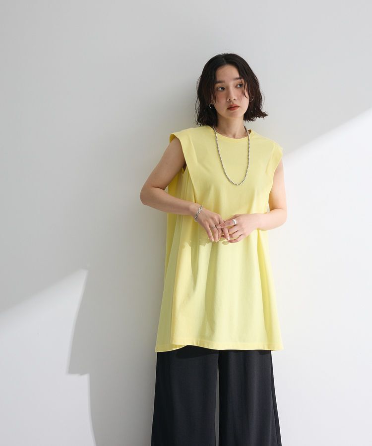Green Parks「配色ステッチノースリーブチュニック」|チュニック|