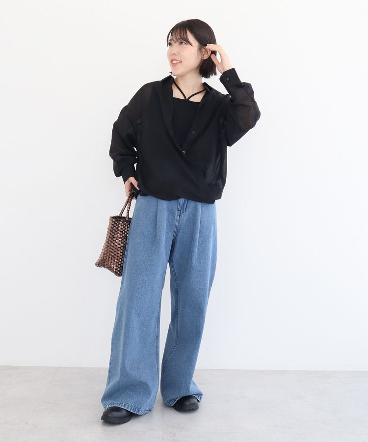 Green Parks「カシュクールシアーシャツ」|シャツ・ブラウス|