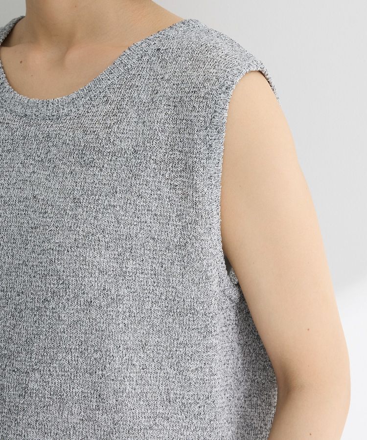 Green Parks「前後2way ミックスカラーノースリーブニット」|ベスト・ジレ|