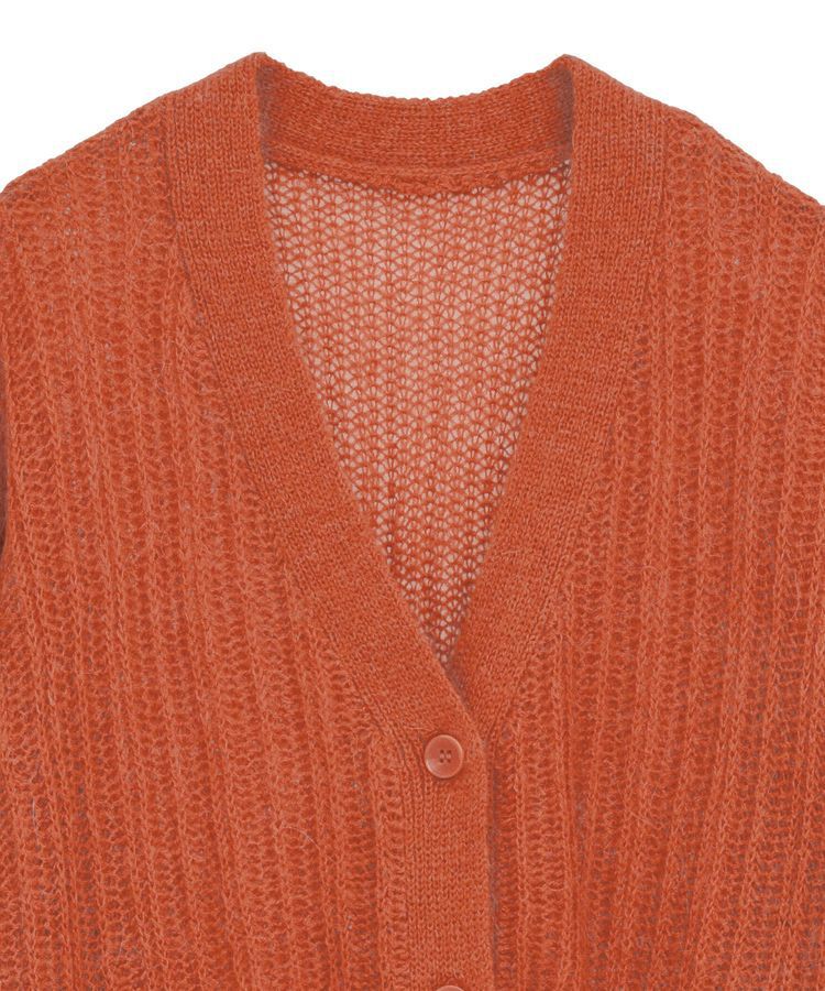 Green Parks「シアーニットVネックカーディガン」|カーディガン|