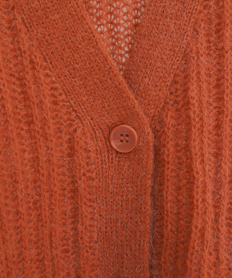 Green Parks「シアーニットVネックカーディガン」|カーディガン|