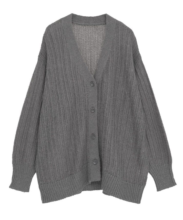 Green Parks「シアーニットVネックカーディガン」|カーディガン|