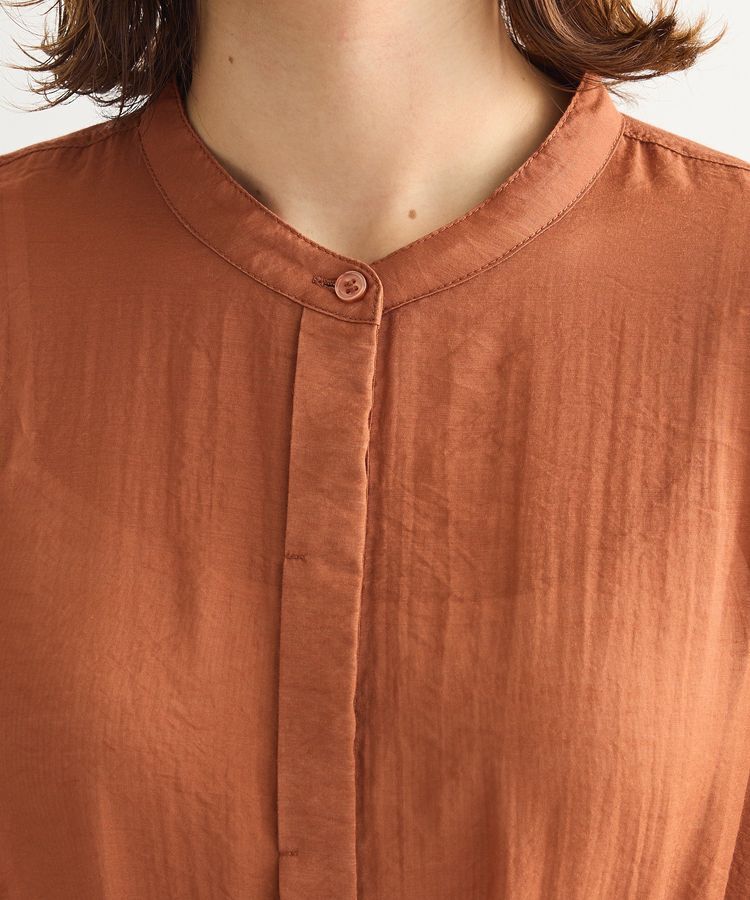 Green Parks「バンドカラー比翼タック袖チュニック」|チュニック|