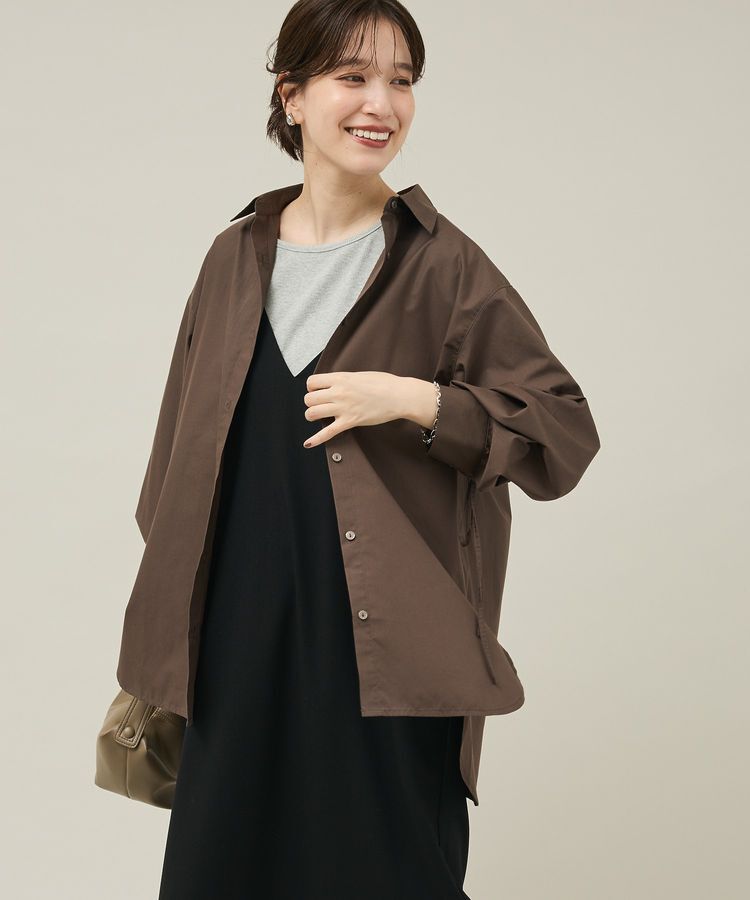 Green Parks「イージーケア袖シャーリングシャツ」|シャツ・ブラウス|