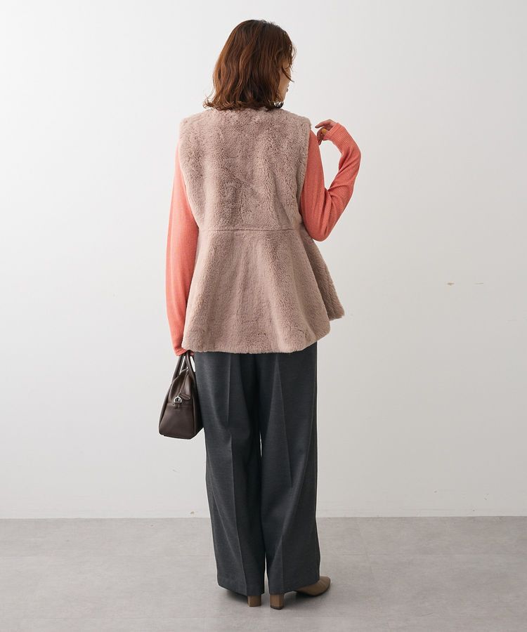 Green Parks「・ELENCARE DUE ペプラムフェイクファーベスト」|ベスト・ジレ|