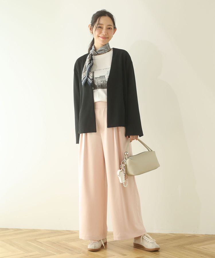 Green Parks「O.洗えてストレッチ ノーカラージャケット」|テーラードジャケット|