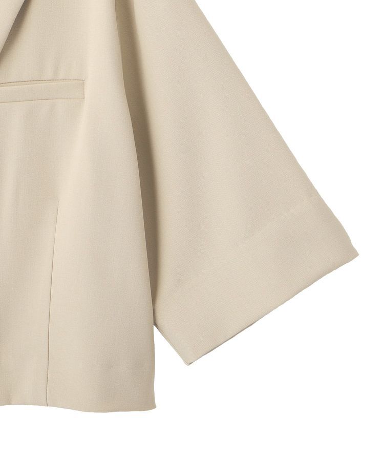 YECCA VECCA「ハーフスリーブクロップドジャケット」|テーラードジャケット|