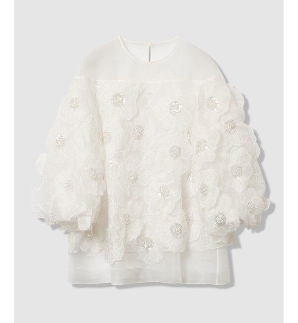 LOULOU WILLOUGHBY「【LOULOU WILLOUGHBY】オーガンフラワーブラウス」|シャツ・ブラウス|