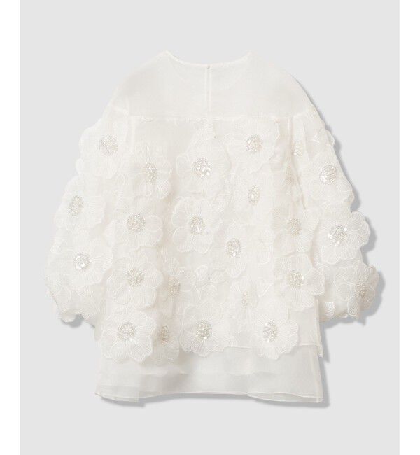 LOULOU WILLOUGHBY「【LOULOU WILLOUGHBY】オーガンフラワーブラウス」|シャツ・ブラウス|