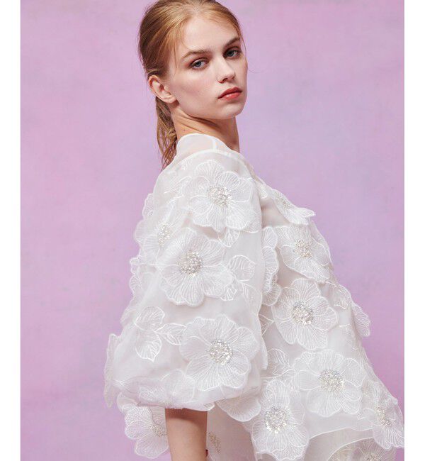 LOULOU WILLOUGHBY「【LOULOU WILLOUGHBY】オーガンフラワーブラウス」|シャツ・ブラウス|