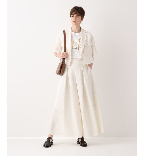 allureville「カラミフレアースカートパンツ」|チノ|