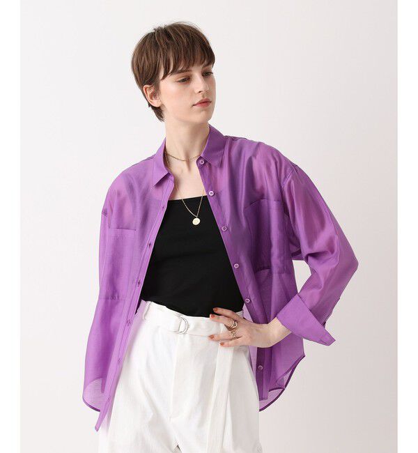 allureville「オーガンシアーシャツ」|シャツ・ブラウス|