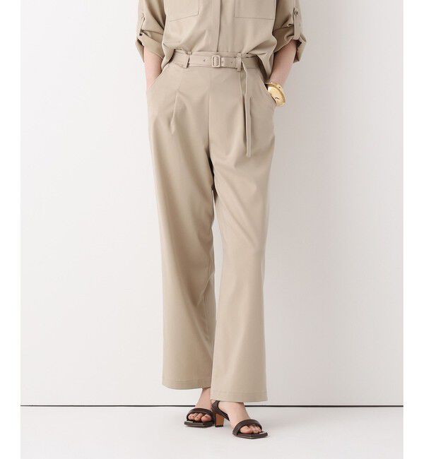 allureville「フィブリルタックパンツ」|チノ|ベージュ