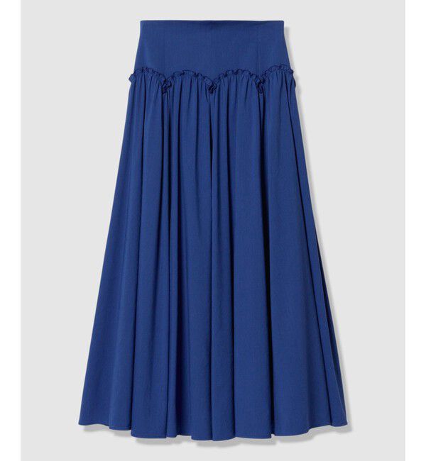 LOULOU WILLOUGHBY「【LOULOU WILLOUGHBY】コットンリネンスカラップスカート」|フレア|