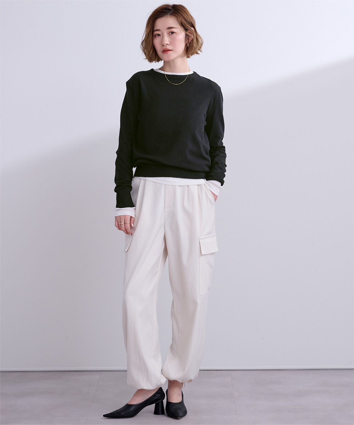 ur's「カシミヤタッチクルーネックニットトップス」|ニット・セーター|