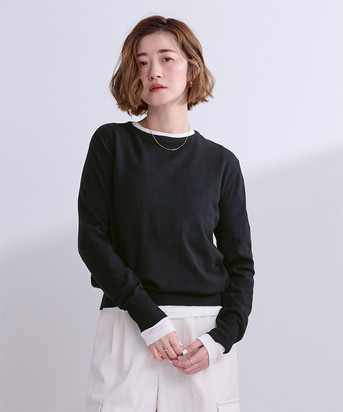 ur's「カシミヤタッチクルーネックニットトップス」|ニット・セーター|