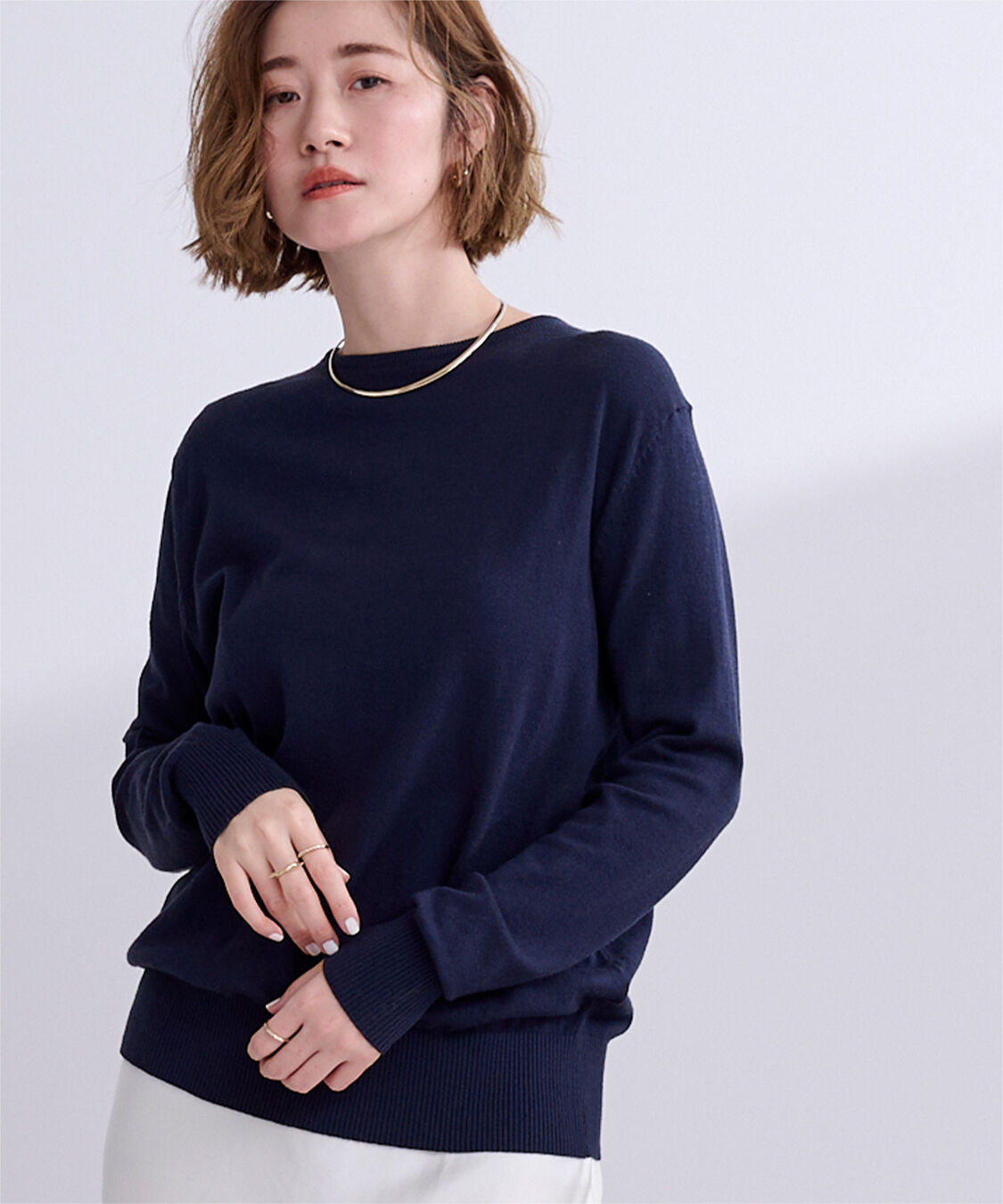 ur's「カシミヤタッチクルーネックニットトップス」|ニット・セーター|