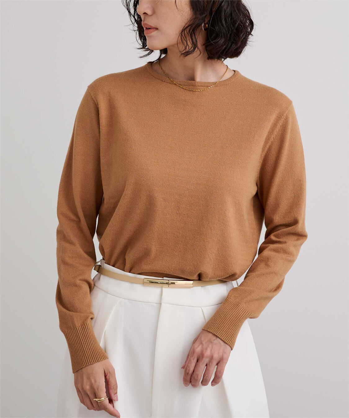 ur's「カシミヤタッチクルーネックニットトップス」|ニット・セーター|