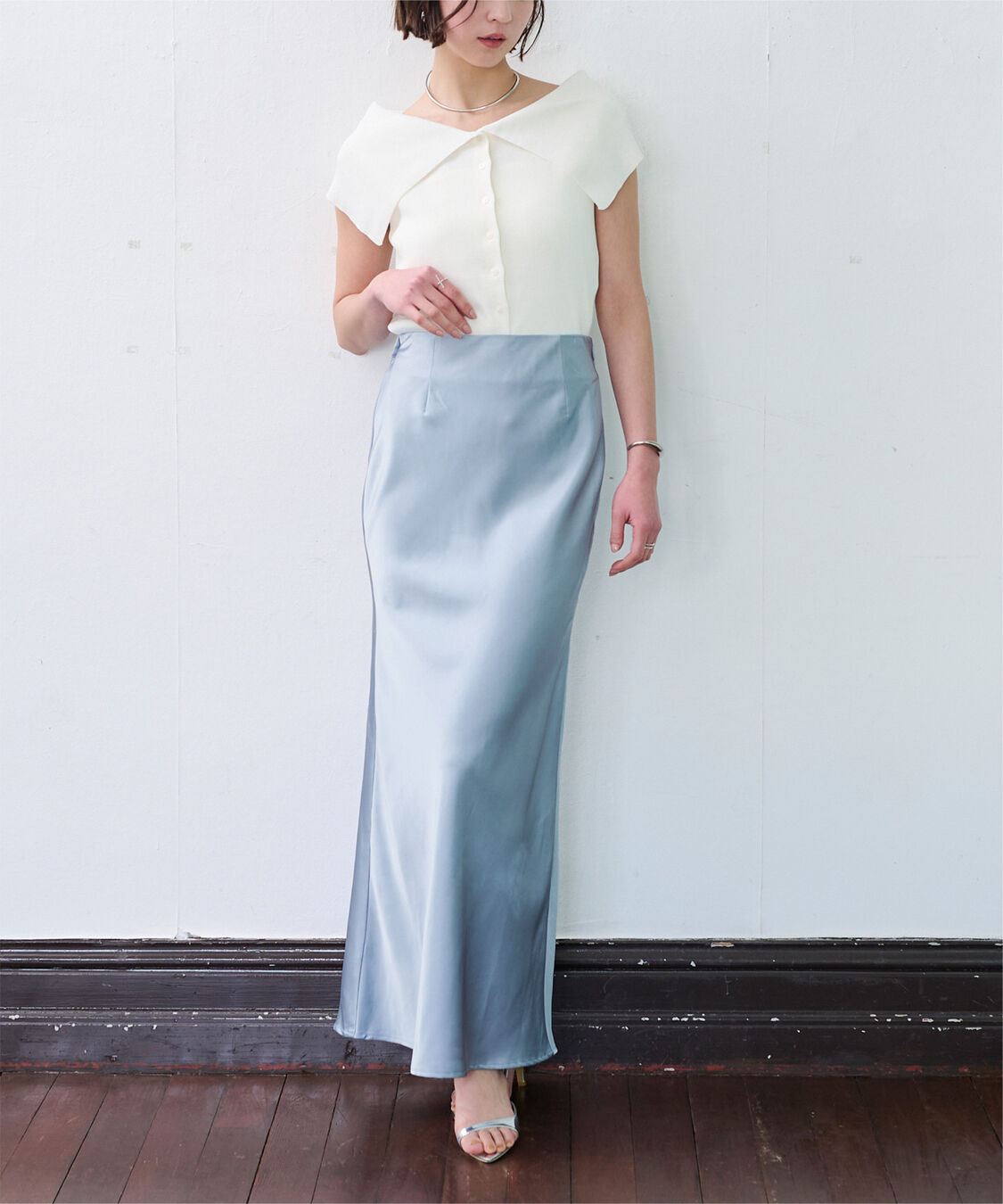 ur's「サテンマーメイドマキシスカート」|スカート|