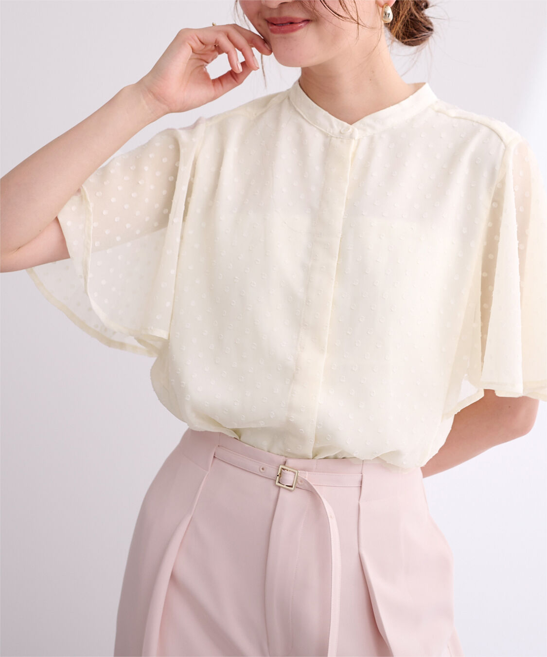 ur's「シアードットフレアスリーブブラウス」|シャツ・ブラウス|