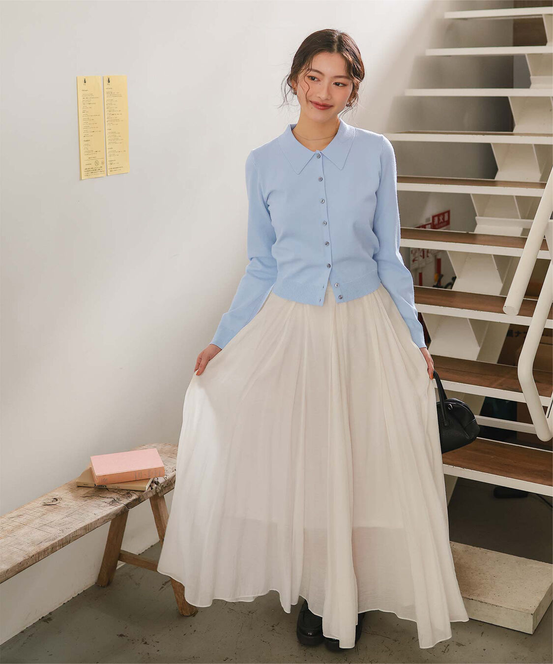 titivate「ポロ襟ニットカーディガン/トップス」|ニット・セーター|