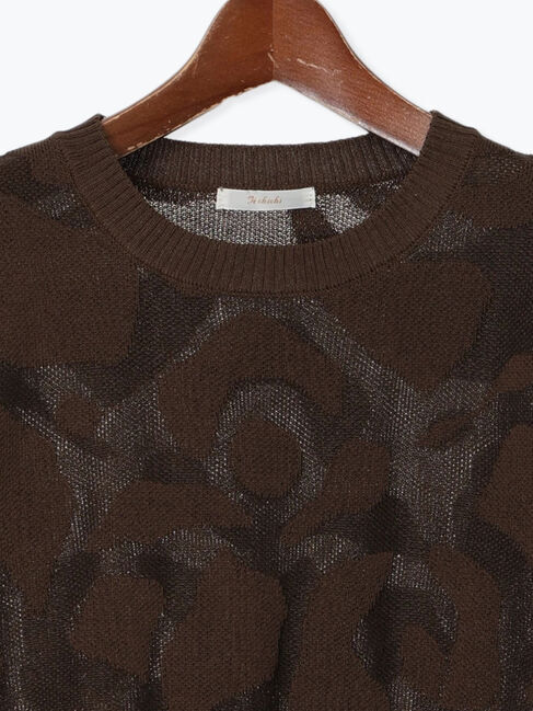 Te chichi「シアージャガードハーフスリーブニット」|ニット・セーター|