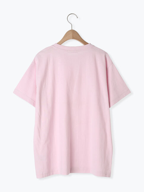 Samansa Mos2「【UVカット】スラブ天竺ロゴプリントTシャツ」|Tシャツ・カットソー|