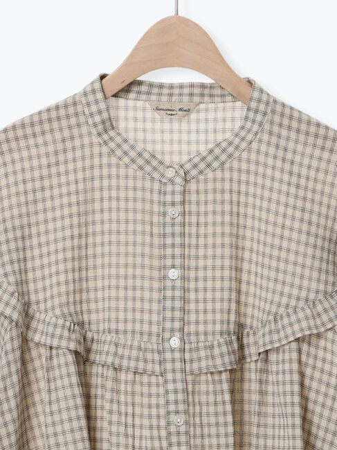 Samansa Mos2「フリル切替ブラウス」|シャツ・ブラウス|