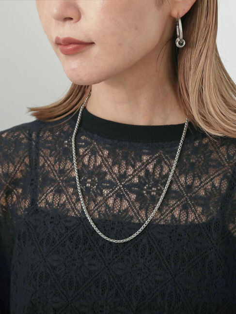 Samansa Mos2 blue「レースTシャツ」|Tシャツ・カットソー|