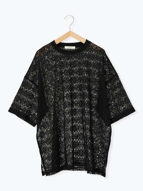 Samansa Mos2 blue「レースTシャツ」|Tシャツ・カットソー|