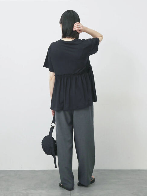 Samansa Mos2 blue「フリルチュニック」|Tシャツ・カットソー|