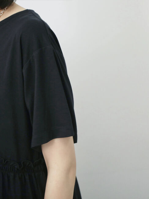 Samansa Mos2 blue「フリルチュニック」|Tシャツ・カットソー|