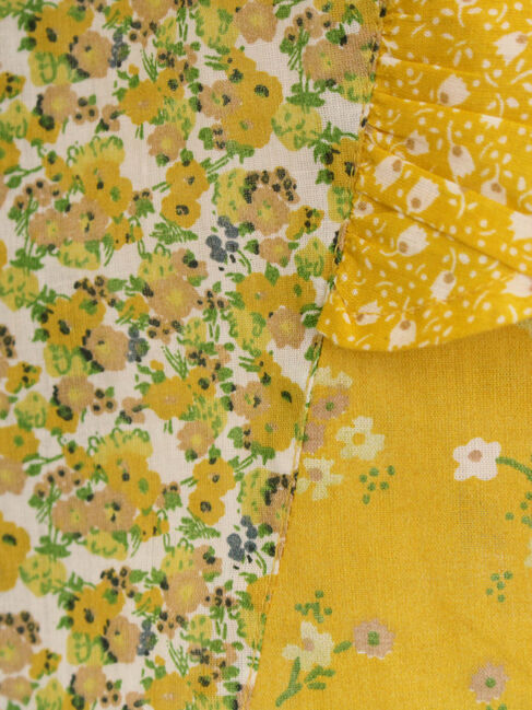 Samansa Mos2「インド柄アソート袖フリルブラウス」|シャツ・ブラウス|