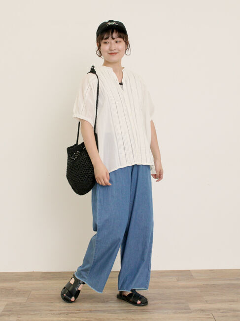 Samansa Mos2「【M/Lサイズ】インドデニムイージーパンツ」|その他|