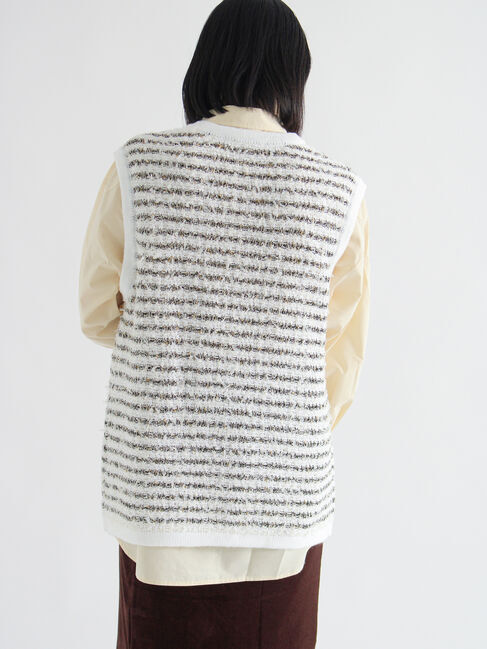 sm2rhythm「ツイード風ニットジレ」|ダウンベスト・ベスト|