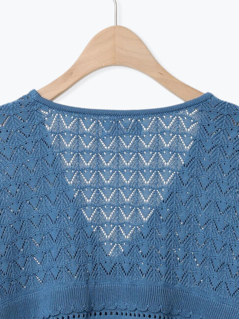 SM2「透かし編みフリル切替VネックZIPカーディガン」|カーディガン|