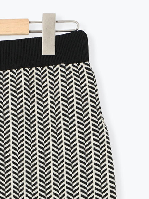 Samansa Mos2 blue「ニットストレートスカート」|スカート|