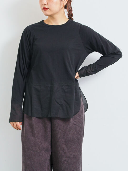 SM2「布帛切替ロンT」|Tシャツ・カットソー|ブラック