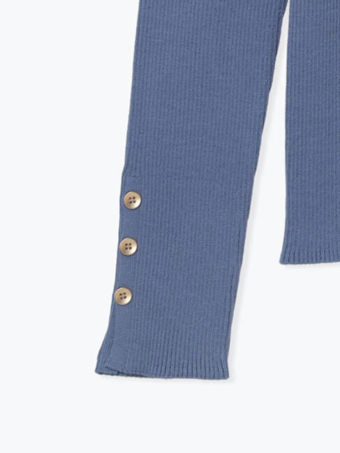 sm2rhythm「袖ボタンリブニットプルオーバー」|ニット・セーター|