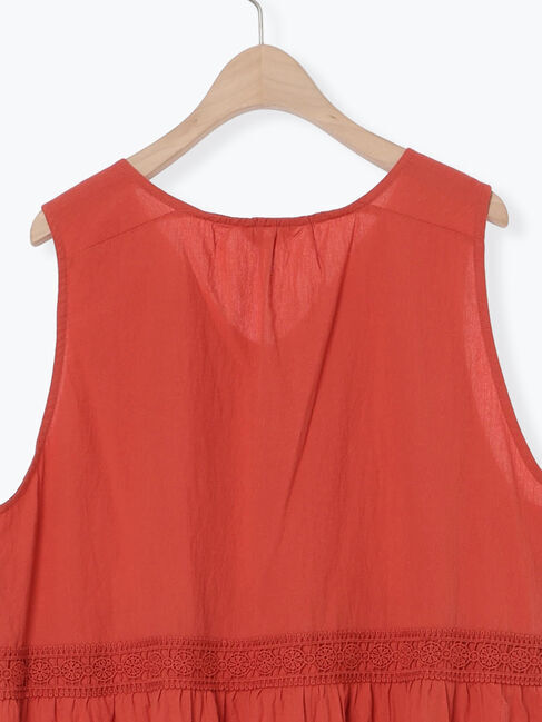 Samansa Mos2「【S/Mサイズ】レースティアードノースリーブワンピース」|ワンピース|