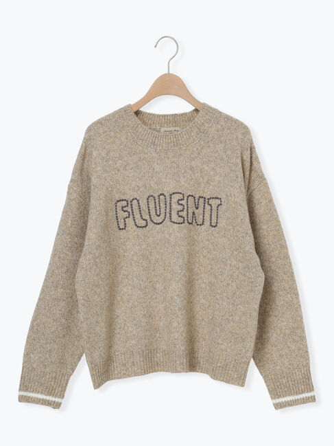 Samansa Mos2「ロゴ刺繍プルオーバーニット」|ニット・セーター|