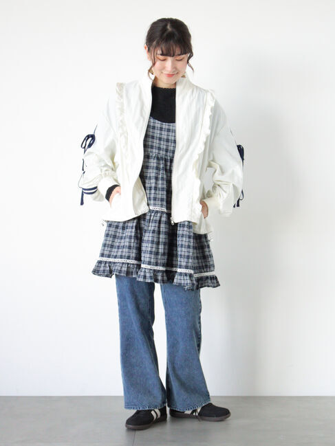 Samansa Mos2「【オーガニックコットン】デニムフレアパンツ」|その他|