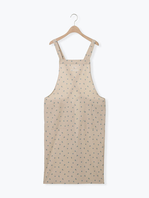 Samansa Mos2「花柄ロゴ刺繍エプロン」|その他|ベージュ