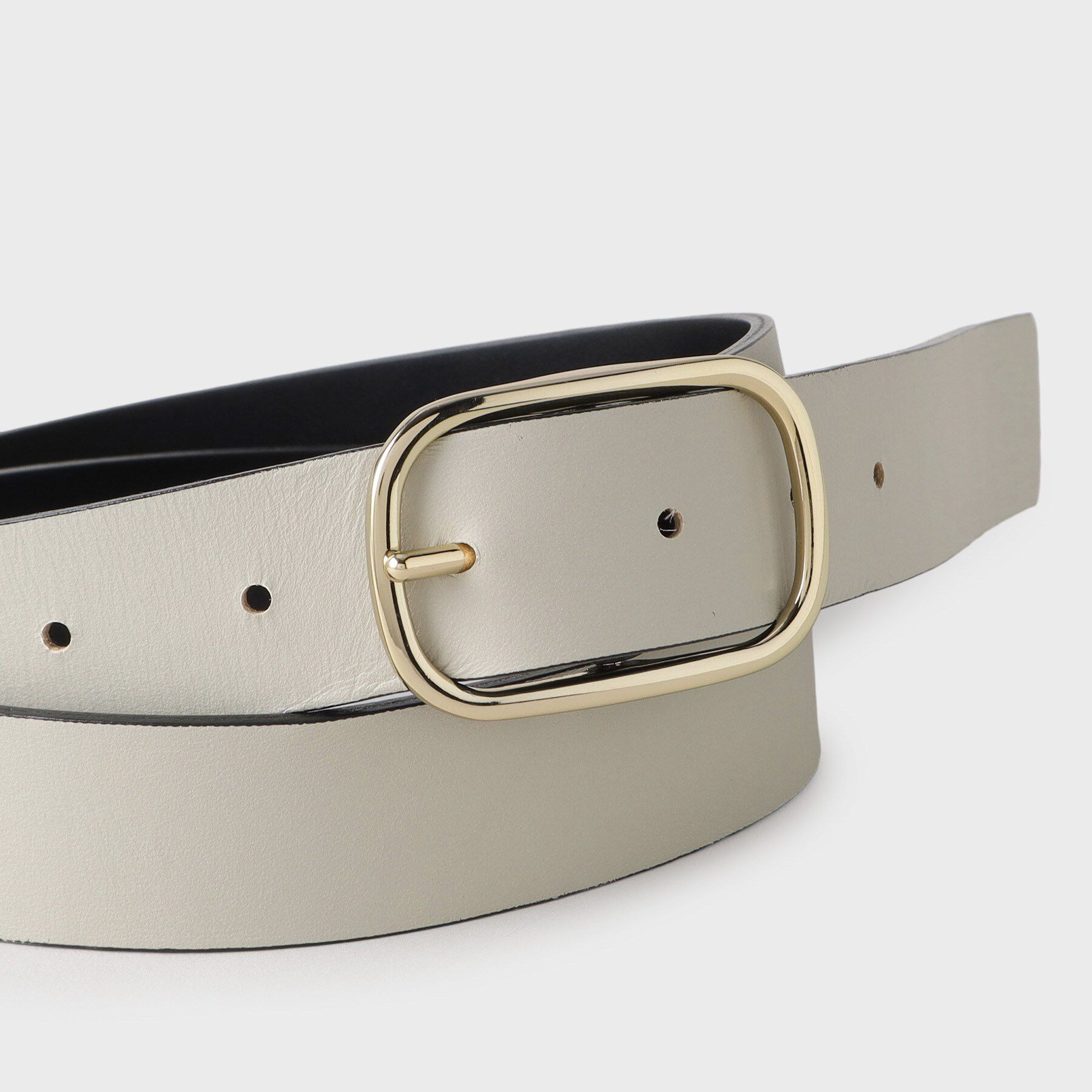 UNTITLED「【古畑星夏さん着用/追加/本革/日本製】オーバルベルト30mm」|ベルト|