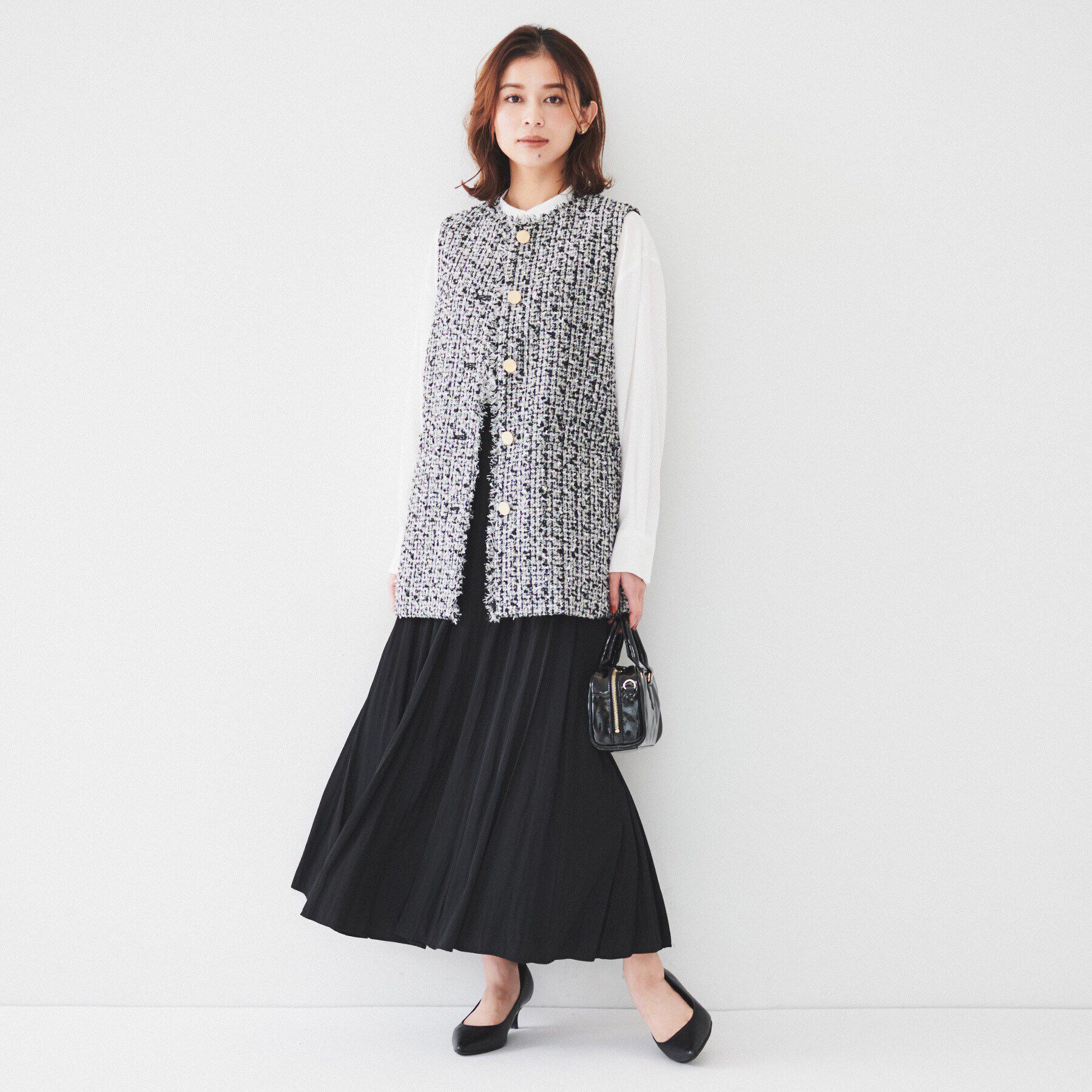 UNTITLED「ファンシーツイードジレ」|ベスト・ジレ|